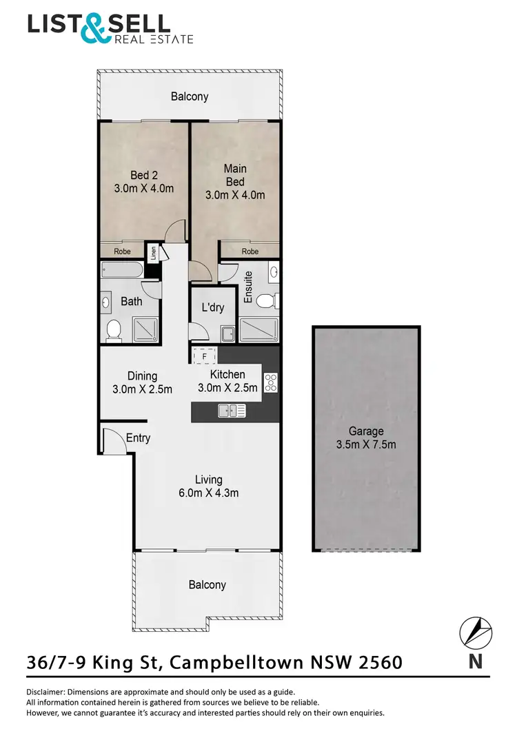 Floorplan of Homely unit listing, 36/7-9 King Street, Campbelltown NSW 2560