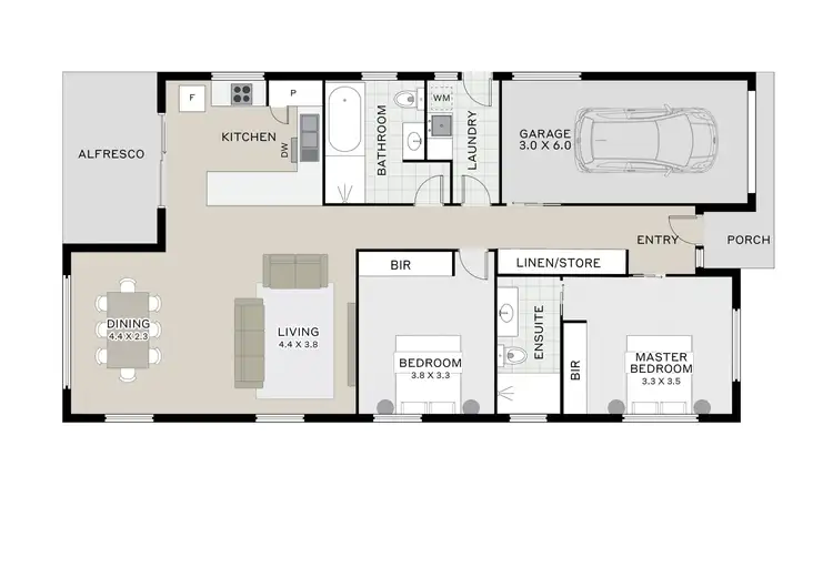 Floorplan of Homely unit listing, 1/15 Monastery Court, Longford TAS 7301