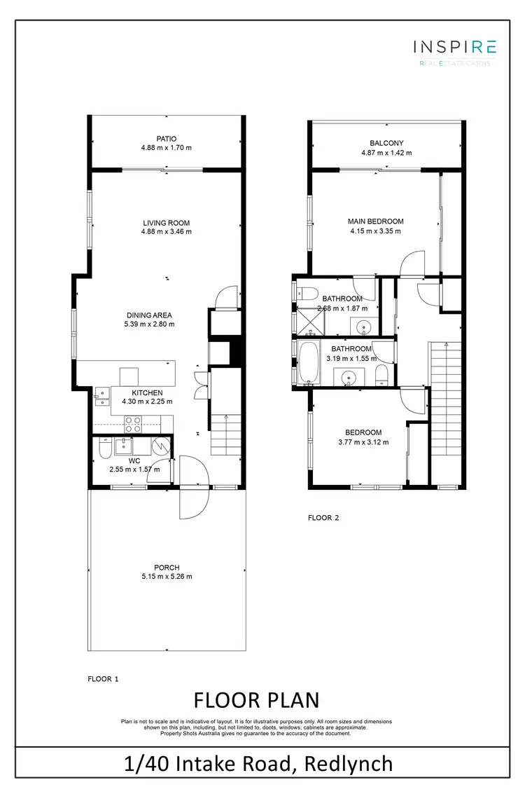Floorplan of Homely townhouse listing, 1/40 Redlynch Intake Road, Redlynch QLD 4870