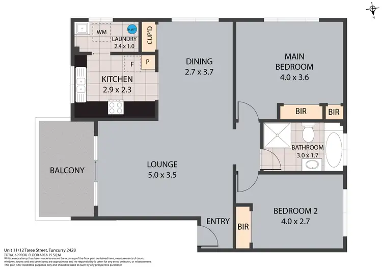 Floorplan of Homely unit listing, 11/12 Taree Street, Tuncurry NSW 2428