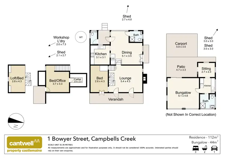 Floorplan of Homely house listing, 1 Bowyer Street, Campbells Creek VIC 3451