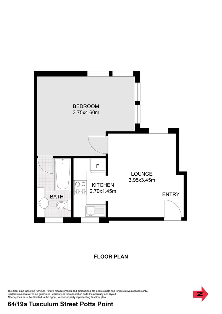 Floorplan of Homely unit listing, 64/19a Tusculum Street, Potts Point NSW 2011