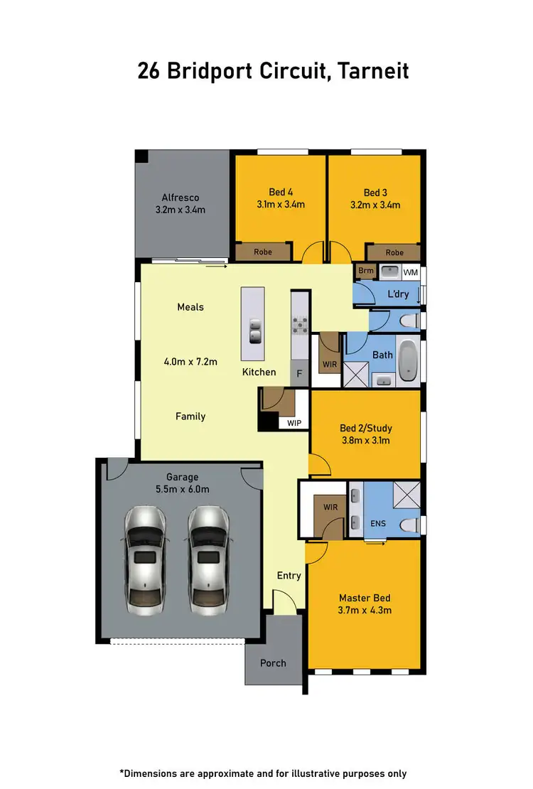 Floorplan of Homely house listing, 26 Bridport Circuit, Tarneit VIC 3029