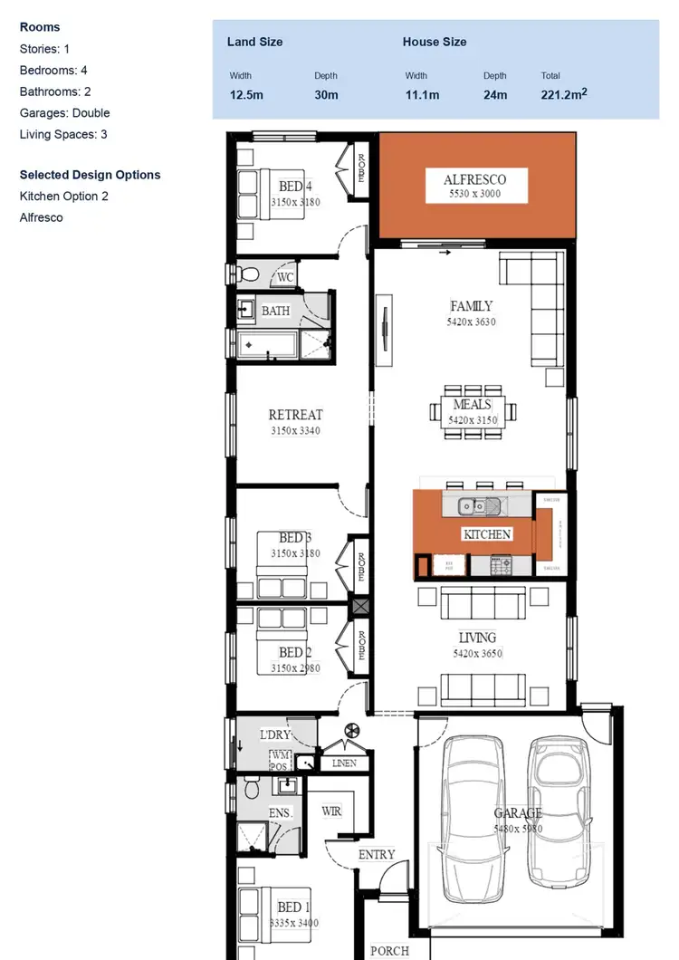 Floorplan of Homely house listing, 18 Manfred Drive, Mildura VIC 3500