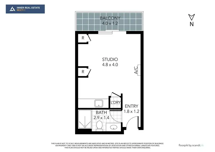 Floorplan of Homely studio listing, 212/70-74 Nicholson Street, Fitzroy VIC 3065