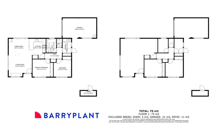 Floorplan of Homely unit listing, 1/491 San Mateo Avenue, Mildura VIC 3500
