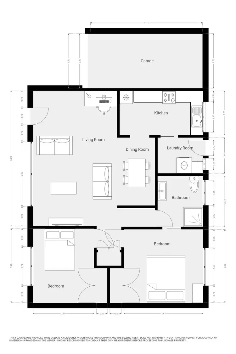 Floorplan of Homely unit listing, 2/81-83 Eleventh, Mildura VIC 3500