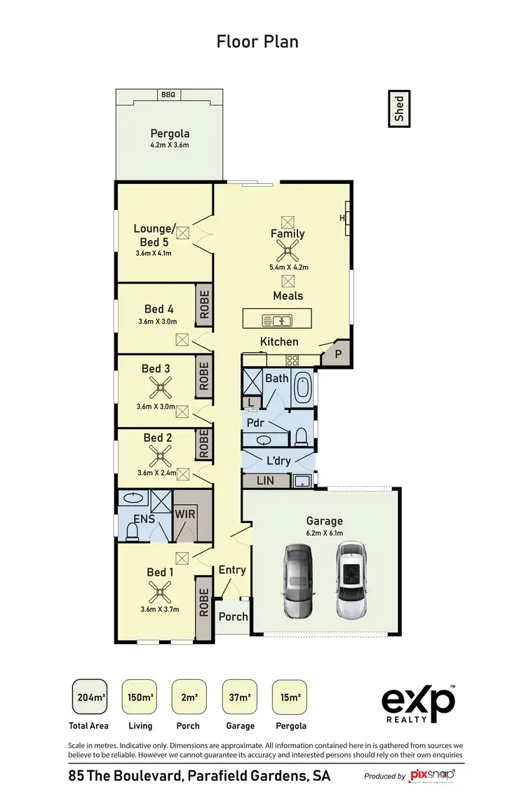 Floorplan of Homely house listing, 85 The Boulevard, Parafield Gardens SA 5107