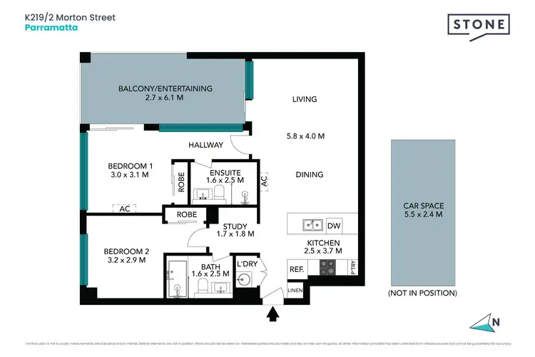 Floorplan of Homely apartment listing, K219/2 Morton Street, Parramatta NSW 2150