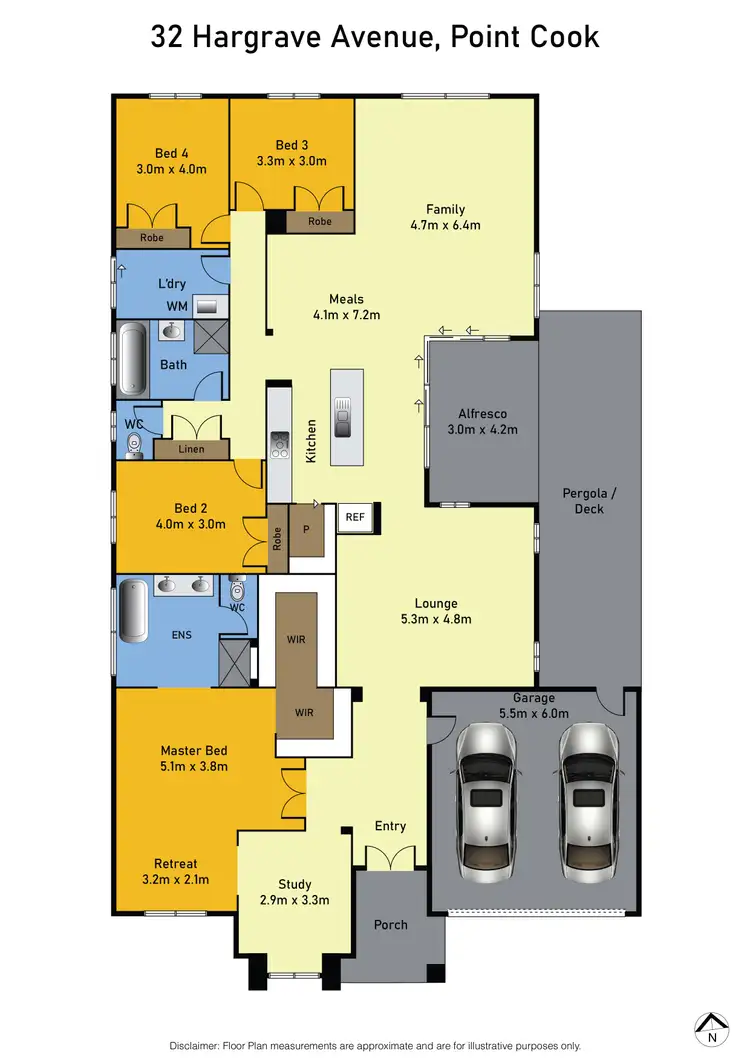 Floorplan of Homely house listing, 32 Hargrave Avenue, Point Cook VIC 3030
