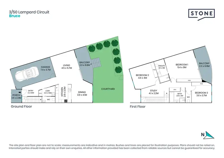 Floorplan of Homely townhouse listing, 3/50 Lampard Circuit, Bruce ACT 2617