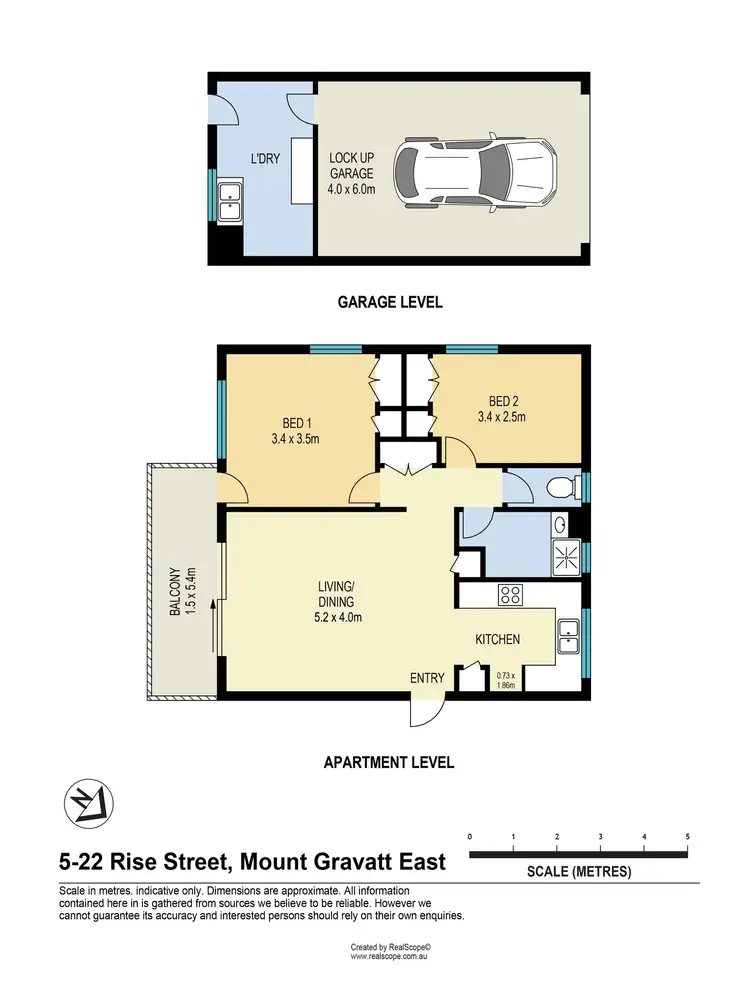 Floorplan of Homely unit listing, 5/22 Rise Street, Mount Gravatt East QLD 4122