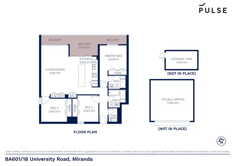 Floorplan of Homely apartment listing, BA601/18 University Road, Miranda NSW 2228