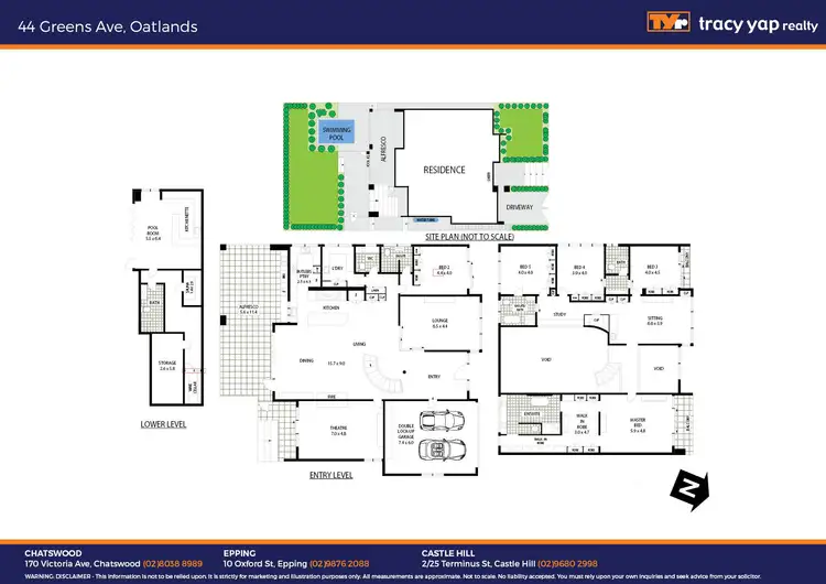 Floorplan of Homely house listing, 44 Greens Avenue, Oatlands NSW 2117
