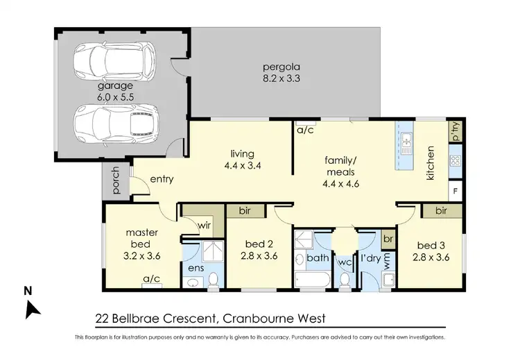 Floorplan of Homely house listing, 22 Bellbrae Crescent, Cranbourne West VIC 3977