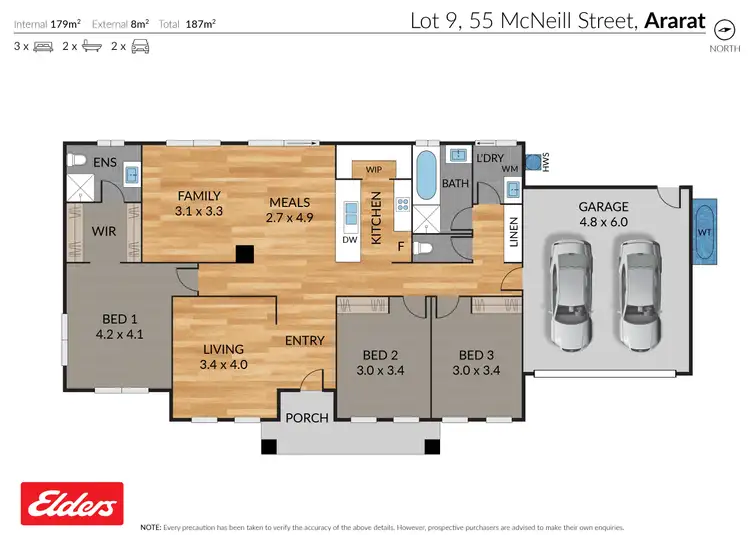 Floorplan of Homely house listing, 55 McNeill Street, Ararat VIC 3377