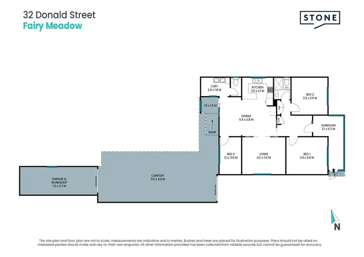 Floorplan of Homely house listing, 32 Donald Street, Fairy Meadow NSW 2519