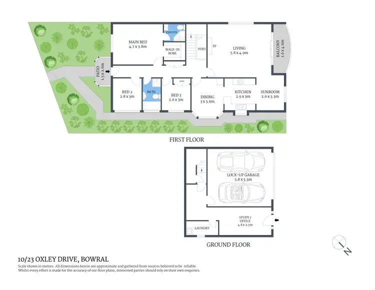 Floorplan of Homely townhouse listing, 10/23 Oxley Drive, Bowral NSW 2576