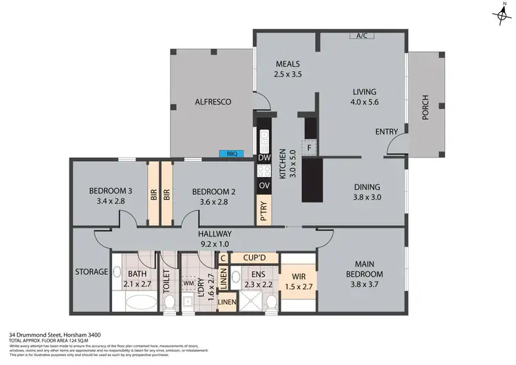 Floorplan of Homely house listing, 34 Drummond Street, Horsham VIC 3400