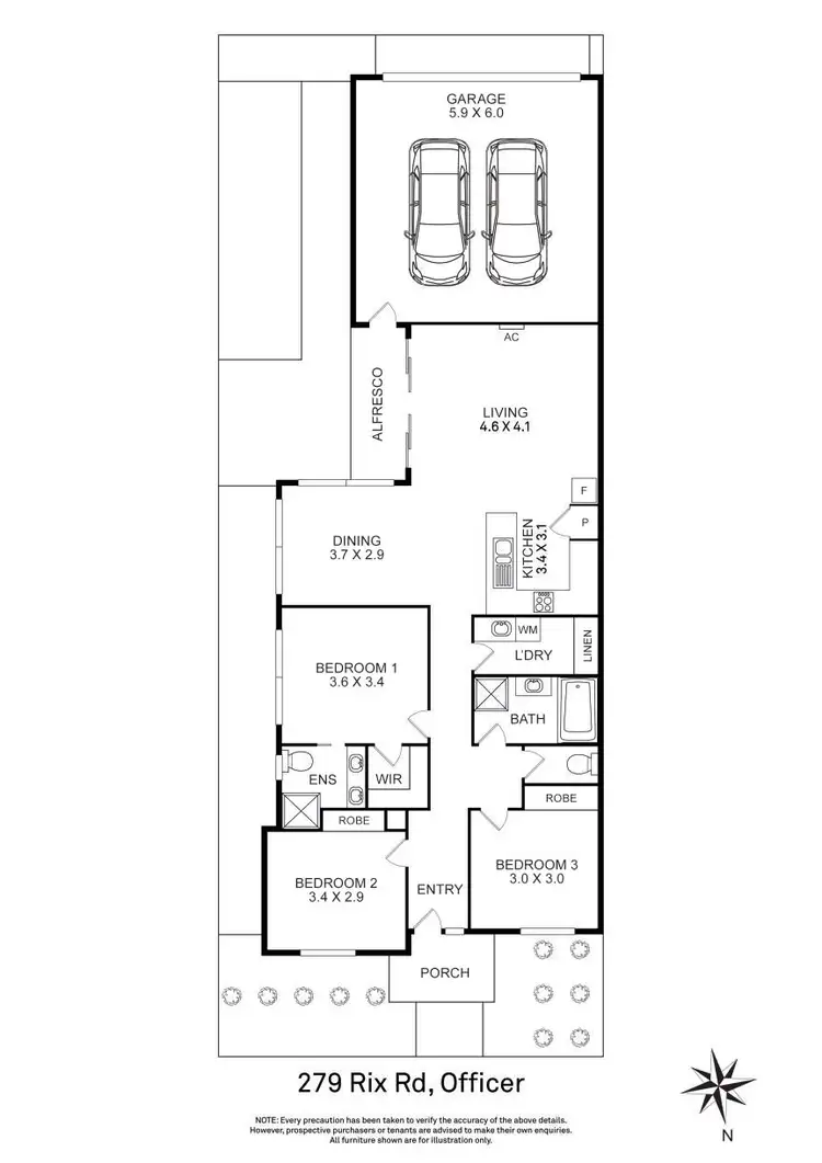 Floorplan of Homely house listing, 279 Rix Road, Officer VIC 3809