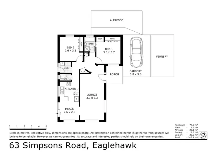 Floorplan of Homely house listing, 63 Simpsons Road, Eaglehawk VIC 3556