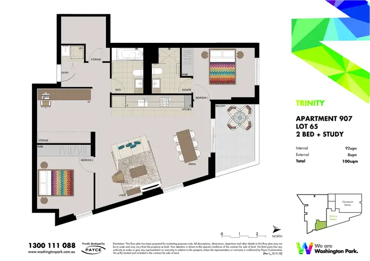 Floorplan of Homely apartment listing, 907/11A Washington Avenue, Riverwood NSW 2210