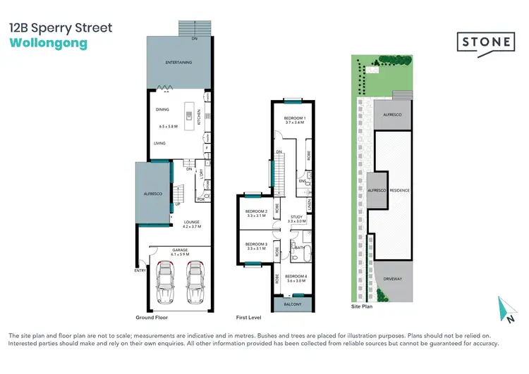 Floorplan of Homely semi-detached listing, 12B Sperry Street, Wollongong NSW 2500