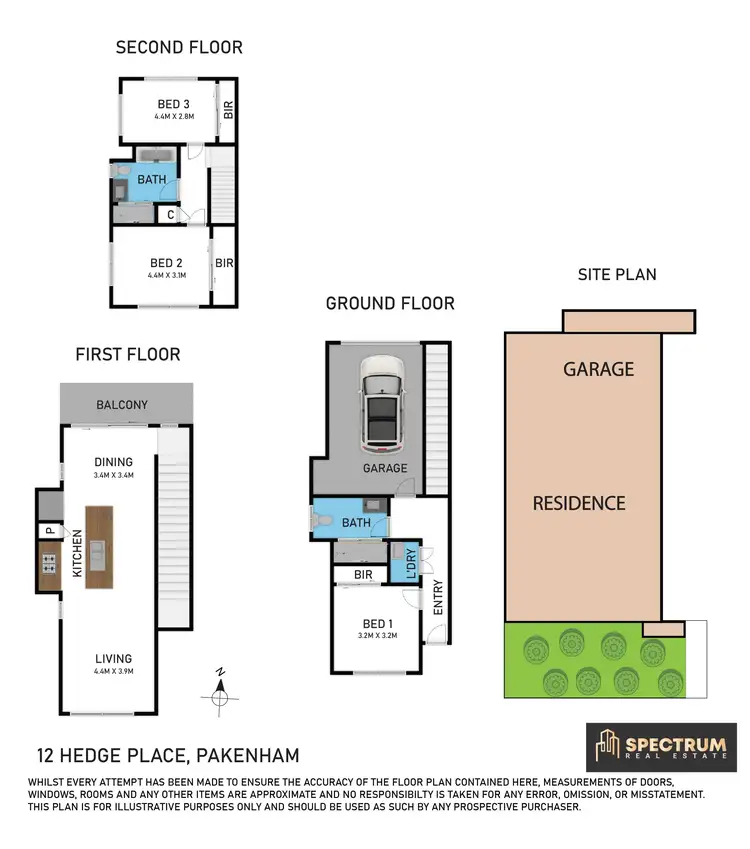 Floorplan of Homely townhouse listing, 12 Hedge Place, Pakenham VIC 3810