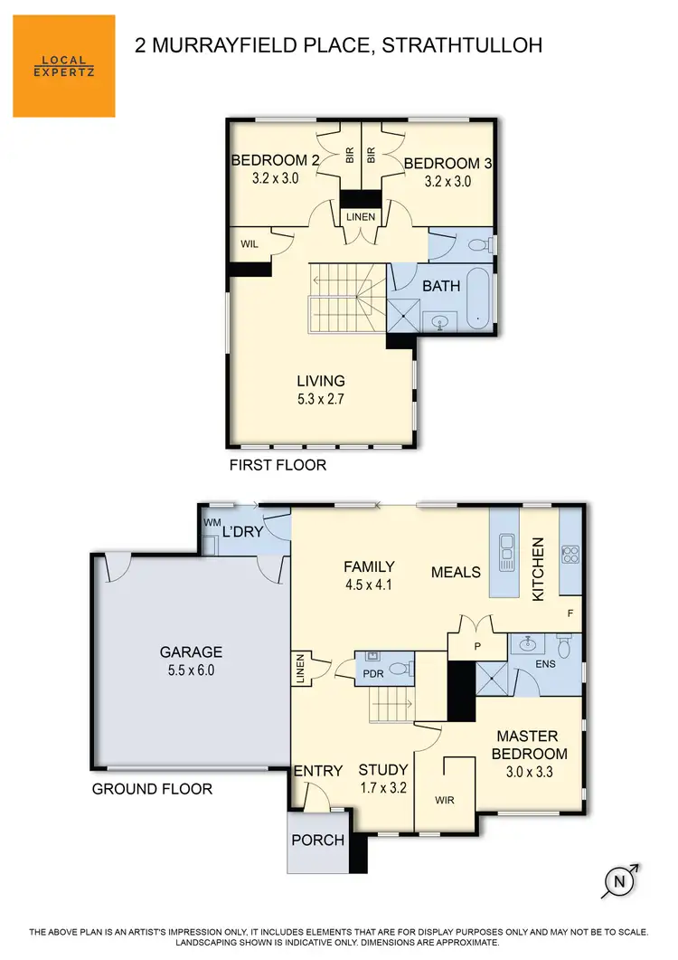 Floorplan of Homely house listing, 2 Murrayfield Place, Strathtulloh VIC 3338