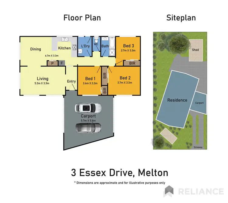 Floorplan of Homely house listing, 3 Essex Drive, Melton VIC 3337