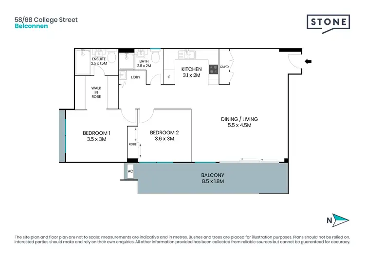 Floorplan of Homely apartment listing, 58/68 College Street, Belconnen ACT 2617