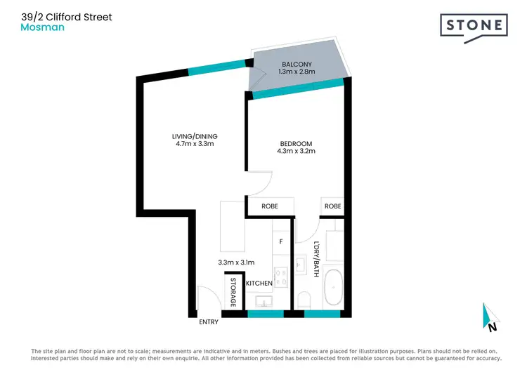 Floorplan of Homely unit listing, 39/2 Clifford Street, Mosman NSW 2088