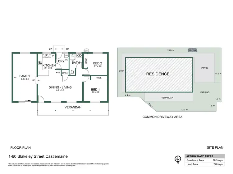 Floorplan of Homely unit listing, 1/60 Blakeley Road, Castlemaine VIC 3450