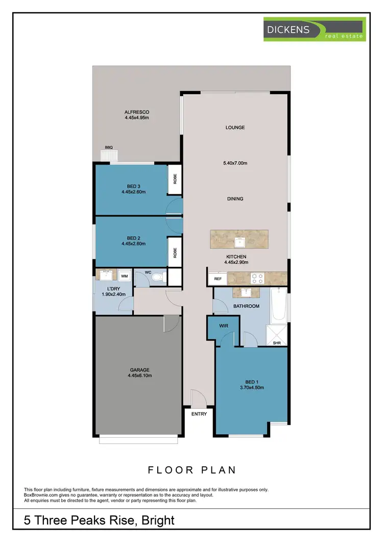Floorplan of Homely house listing, 5 Three Peaks Rise, Bright VIC 3741