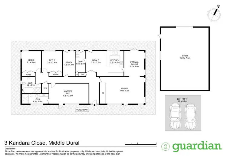 Floorplan of Homely house listing, 3 Kandara Close, Middle Dural NSW 2158
