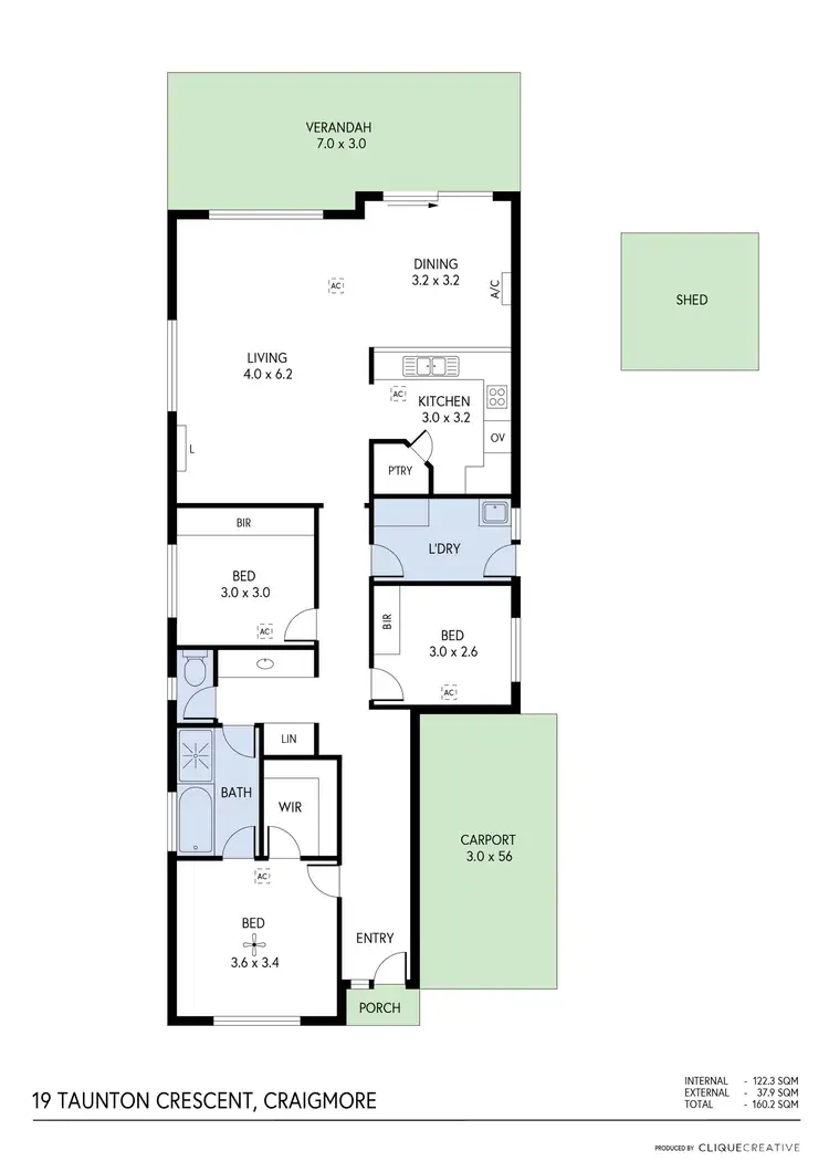 Floorplan of Homely house listing, 19 Taunton Crescent, Craigmore SA 5114