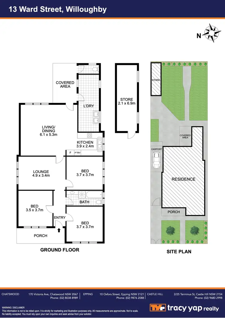 Floorplan of Homely house listing, 13 Ward Street, Willoughby NSW 2068