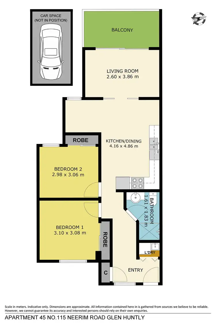 Floorplan of Homely apartment listing, 45/115 Neerim Road, Glen Huntly VIC 3163
