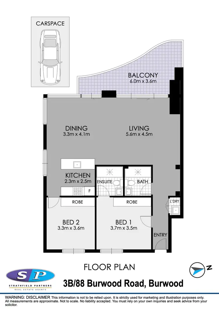 Floorplan of Homely apartment listing, 3B/88 Burwood Road, Burwood NSW 2134
