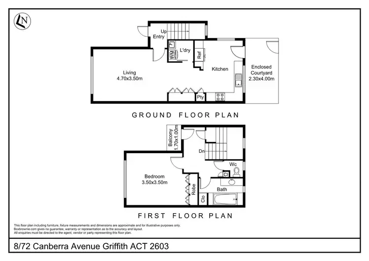 Floorplan of Homely apartment listing, 8/72 Canberra Avenue, Griffith ACT 2603