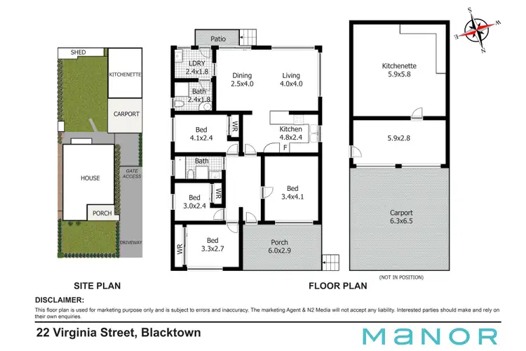 Floorplan of Homely house listing, 22 Virginia Street, Blacktown NSW 2148