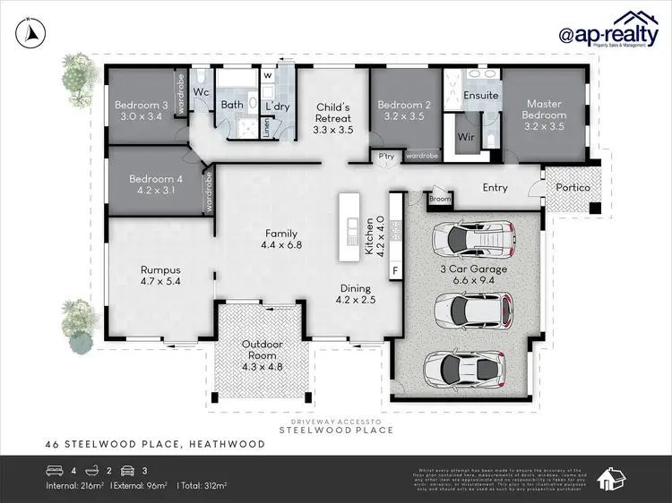 Floorplan of Homely house listing, 46 Steelwood Street, Heathwood QLD 4110