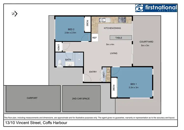 Floorplan of Homely villa listing, 13/10 Vincent Street, Coffs Harbour NSW 2450