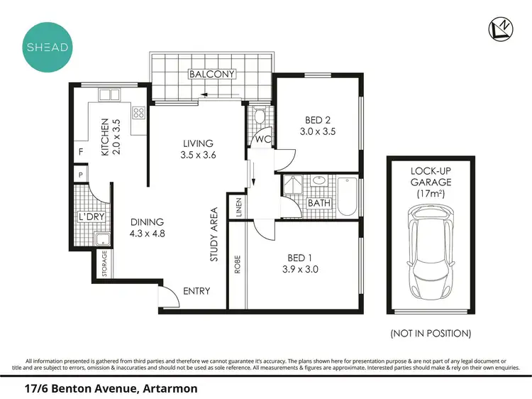 Floorplan of Homely apartment listing, 17/6 Benton Avenue, Artarmon NSW 2064
