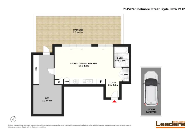 Floorplan of Homely apartment listing, 7045/74B Belmore Street, Ryde NSW 2112