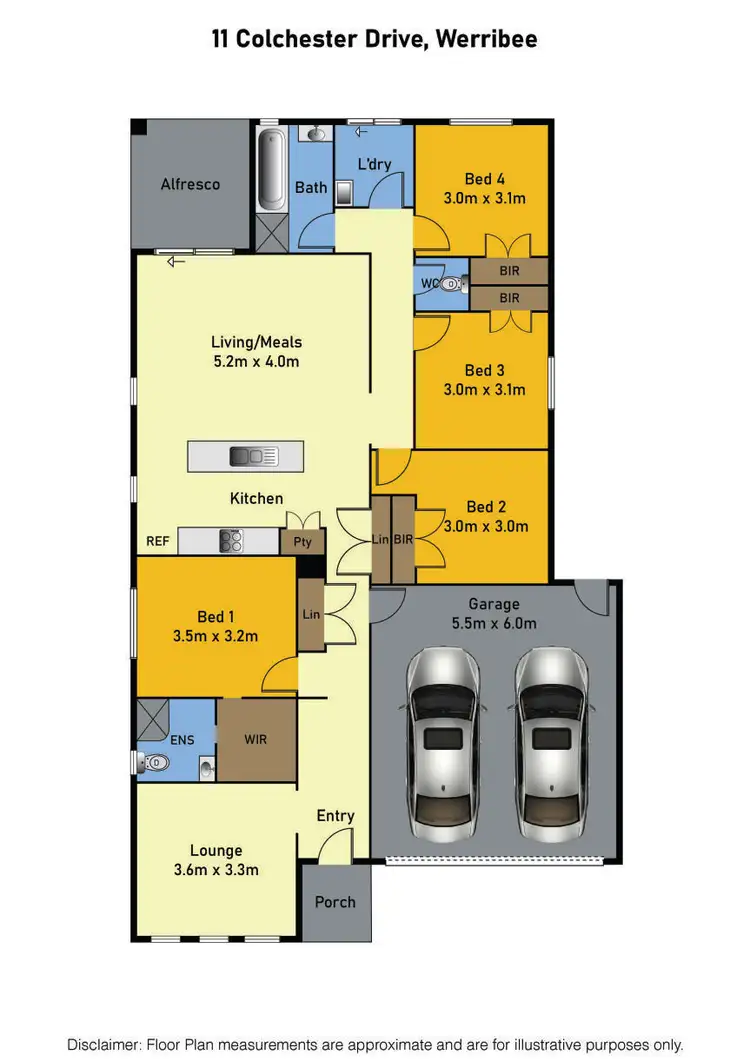 Floorplan of Homely house listing, 11 Colchester Drive, Werribee VIC 3030