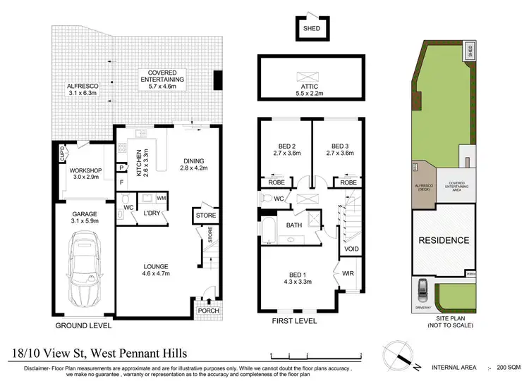 Floorplan of Homely townhouse listing, 18/10 View Street, West Pennant Hills NSW 2125