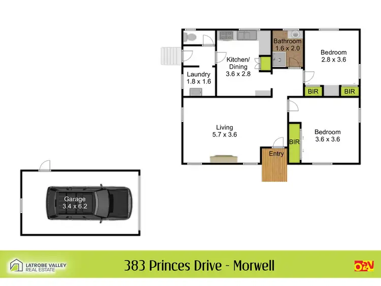 Floorplan of Homely house listing, 383 Princes Drive, Morwell VIC 3840