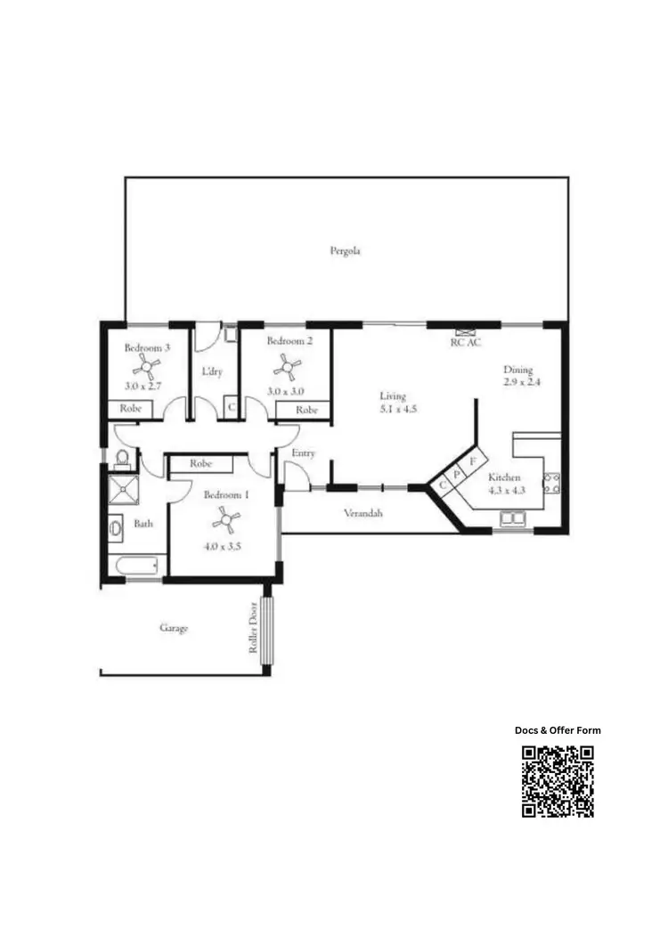 Floorplan of Homely unit listing, 3/53 Boss Avenue, Marleston SA 5033