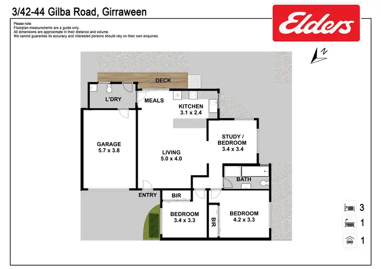 Floorplan of Homely villa listing, 3/42-44 Gilba Road, Girraween NSW 2145